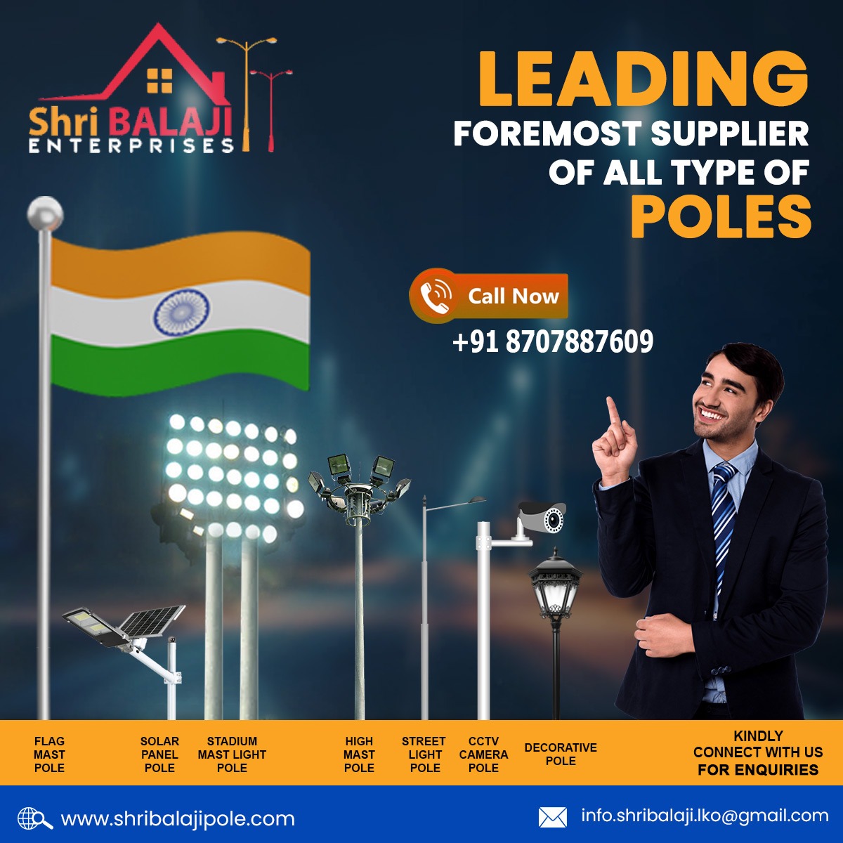 Electric Poles For Street Lighting