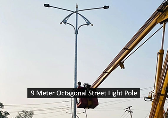 Octagonal GI Pole Suppliers
