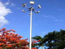 9 Meter Solar High Mast Lighting Pole
