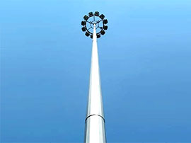 9 Meter GI Octagonal Light Pole